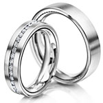 Rhodiumozott ezüst karikagyűrűk