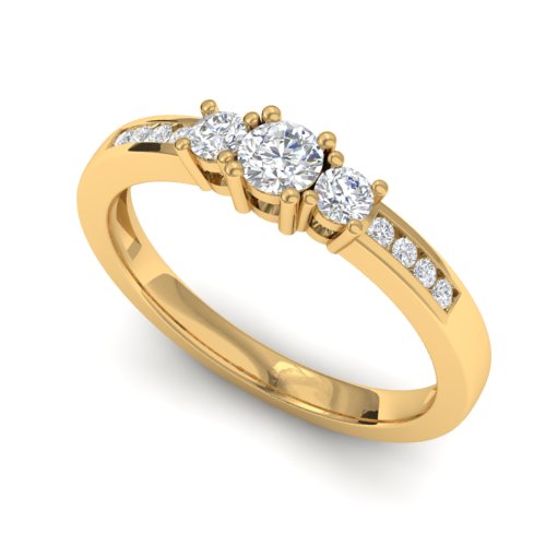 Sárga arany eljegyzési gyűrű EGY-563-2