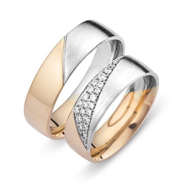 KGY-0081 - Többszínű arany karikagyűrű