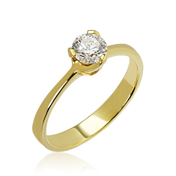 WESAu-1014 - Sárga arany eljegyzési gyűrű