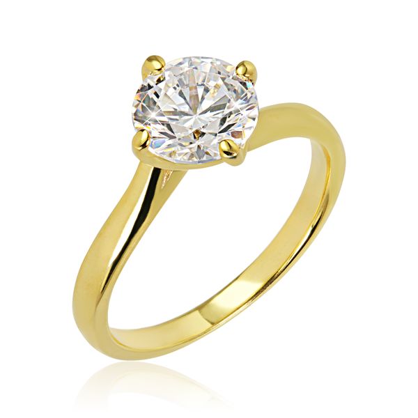 Sárga arany eljegyzési gyűrű WESAu-1015