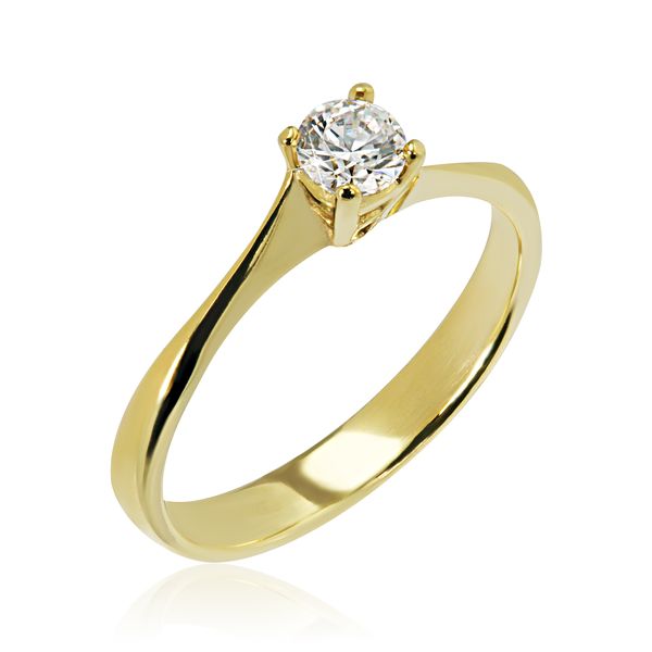 Sárga arany eljegyzési gyűrű WESAu-1016