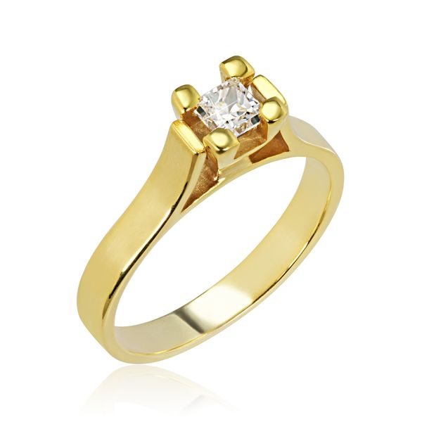 WESAu-1020 - Sárga arany eljegyzési gyűrű