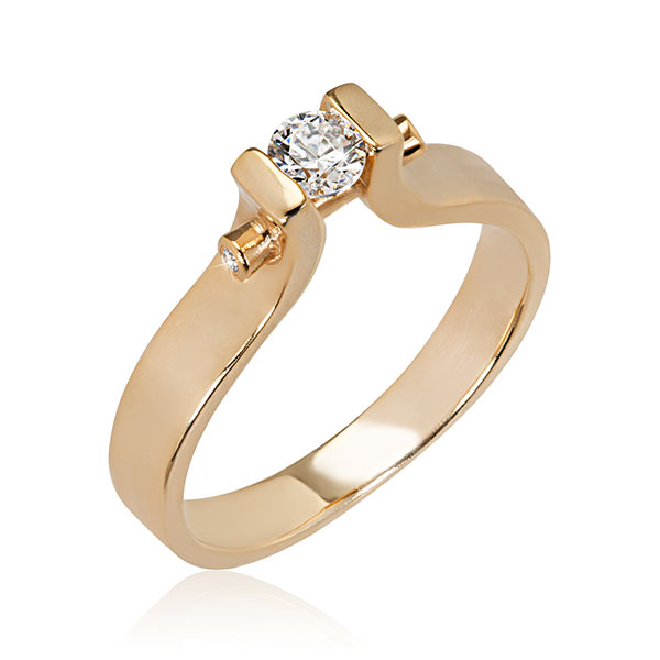 WEVAu-1021 - Vörös arany eljegyzési gyűrű