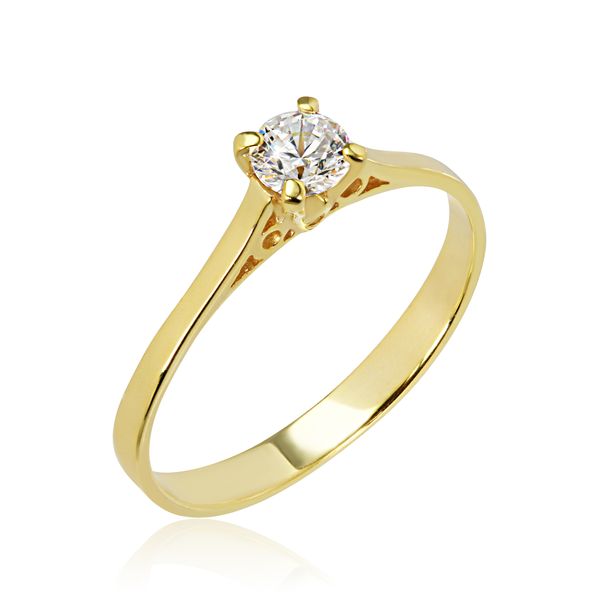 Sárga arany eljegyzési gyűrű WESAu-1023