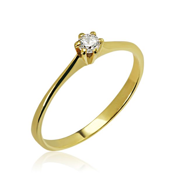 WESAu-1004 - Sárga arany eljegyzési gyűrű