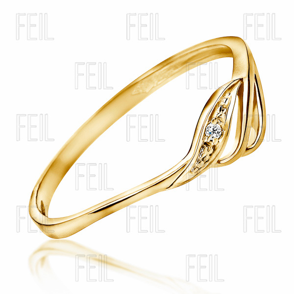 Sárga arany eljegyzési gyűrű WESAu-136