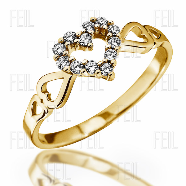 Sárga arany eljegyzési gyűrű WESAu-250