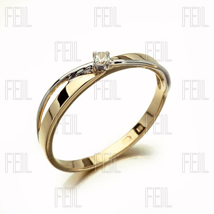 Sárga arany eljegyzési gyűrű WESAu-894