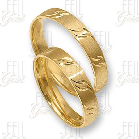 WSAR-108 Sárga aranyozott ezüst karikagyűrű