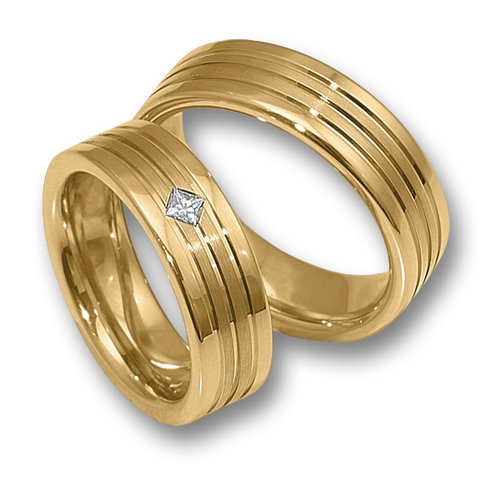 Sárga aranyozott ezüst karikagyűrű WSAR-164