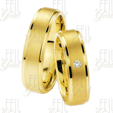 Sárga aranyozott ezüst karikagyűrű WSAR-20