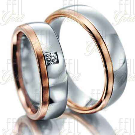 WTAR-352 Többszínű aranyozott és ródiumozott ezüst karikagyűrű