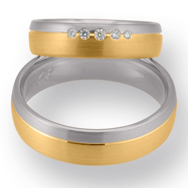 WTAu-107 - Többszínű arany karikagyűrű