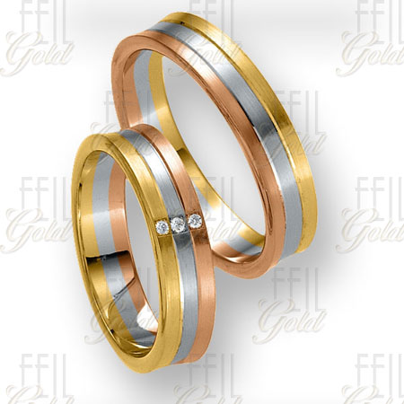 WTAu-126 - Többszínű arany karikagyűrű