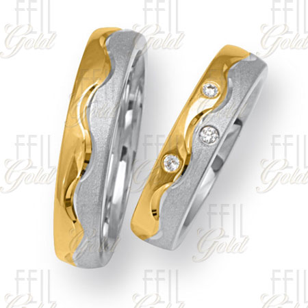 Többszínű arany karikagyűrű KGY-452