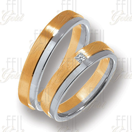 Többszínű arany karikagyűrű KGY-458