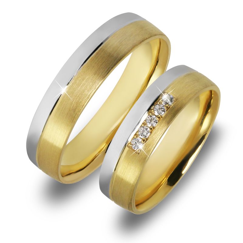 WTAu-375 - Többszínű arany karikagyűrű