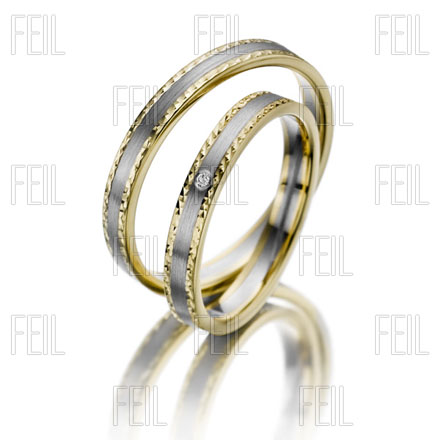 WTAu-496 - Többszínű arany karikagyűrű