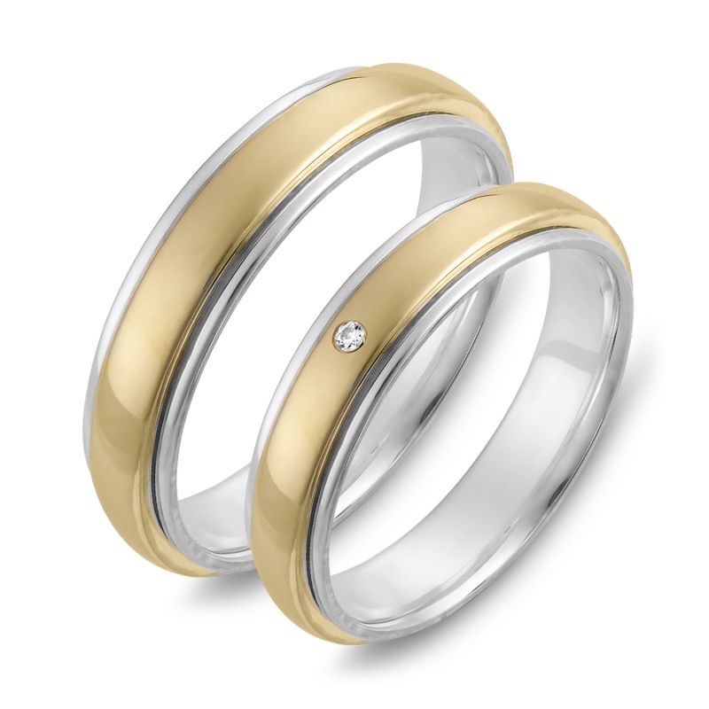 WTAu-546 - Többszínű arany karikagyűrű