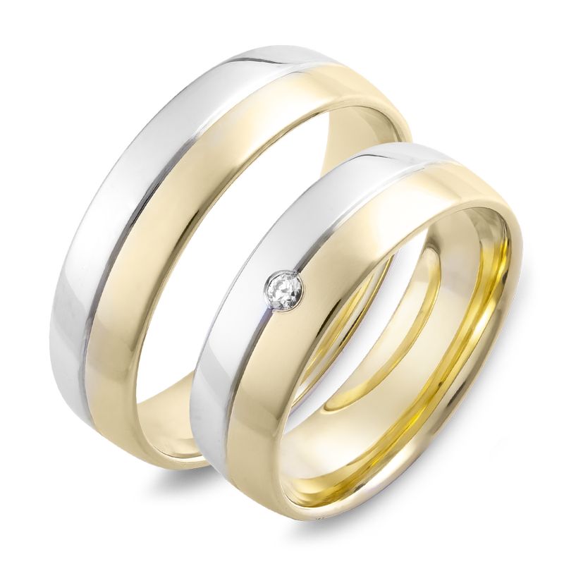 WTAu-574 - Többszínű arany karikagyűrű