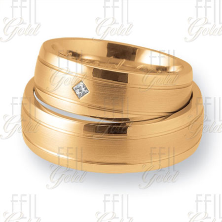 WVAR-15 - Vörös aranyozott ezüst karikagyűrű