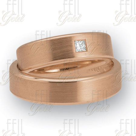WVAR-2 - Vörös aranyozott ezüst karikagyűrű